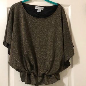 Cathy Daniels gold/black sparkle top